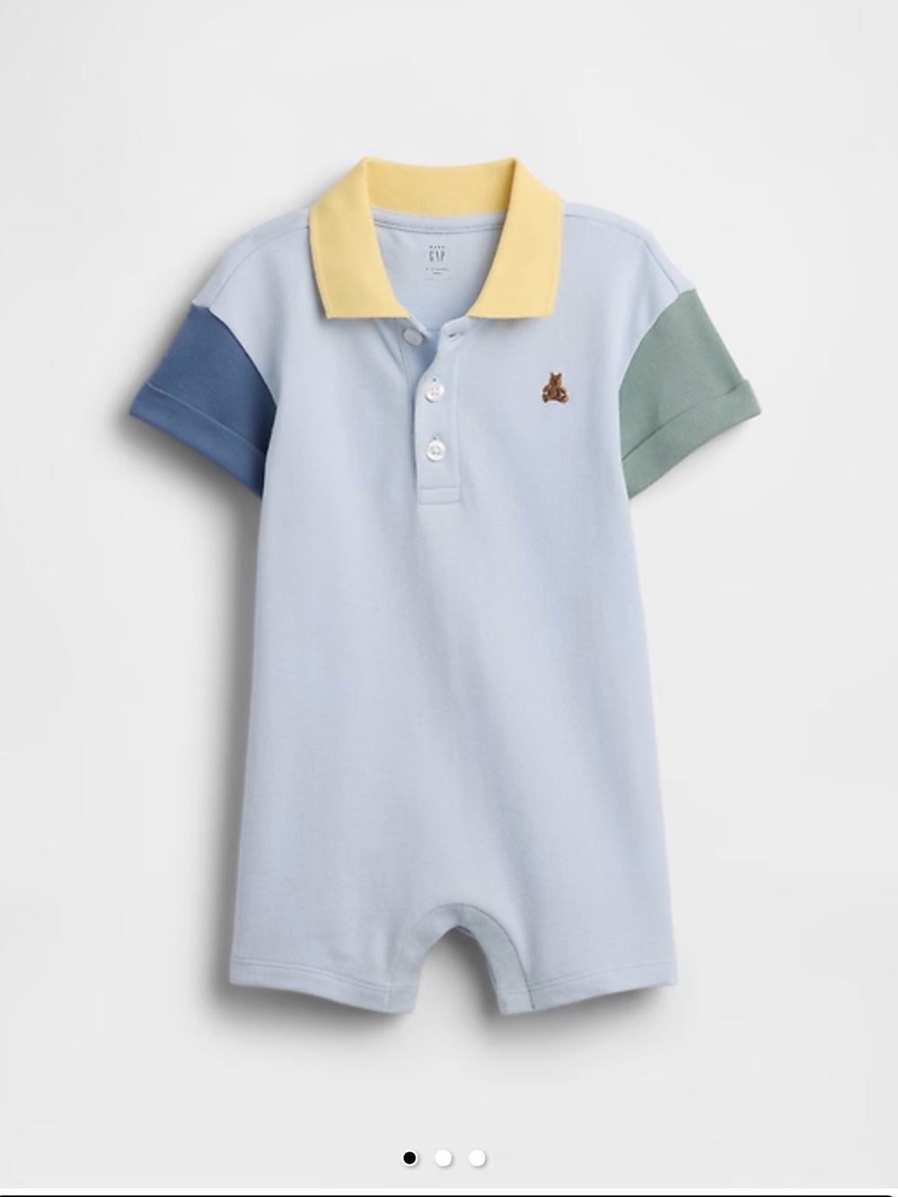 GAP Light Blue One-Piece with Yellow Collar